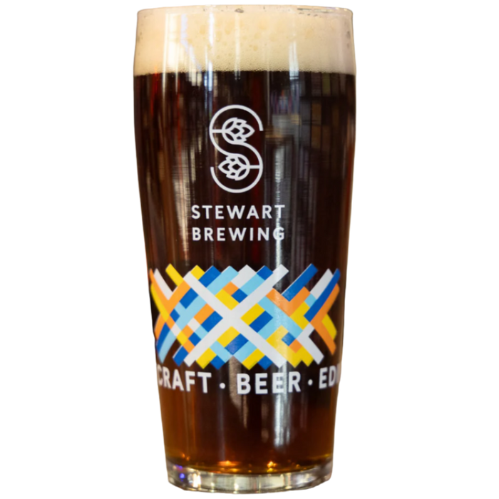 Tartan Pint Glass Front