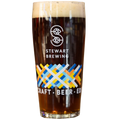 Tartan Pint Glass Front