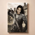 Personalized knight portrait canvas