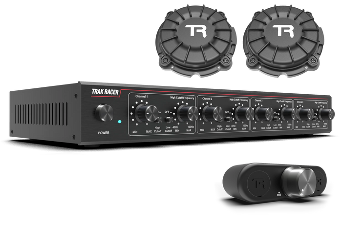 Trak Racer 4CH 40W Low-Frequency Class-D Amplifier with 2 Bass Shakers