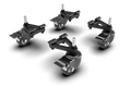 Universal Commercial-Grade Caster Wheels with Brake & Mounting Brackets (Set of 4)