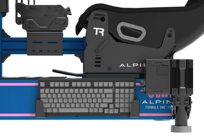 Universal Sim Racing & Flight Simulator Keyboard Holder for Aluminum Cockpits