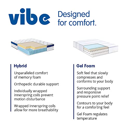 Vibe Gel Memory Foam Mattress Cooling Comfort Certipurus Certified