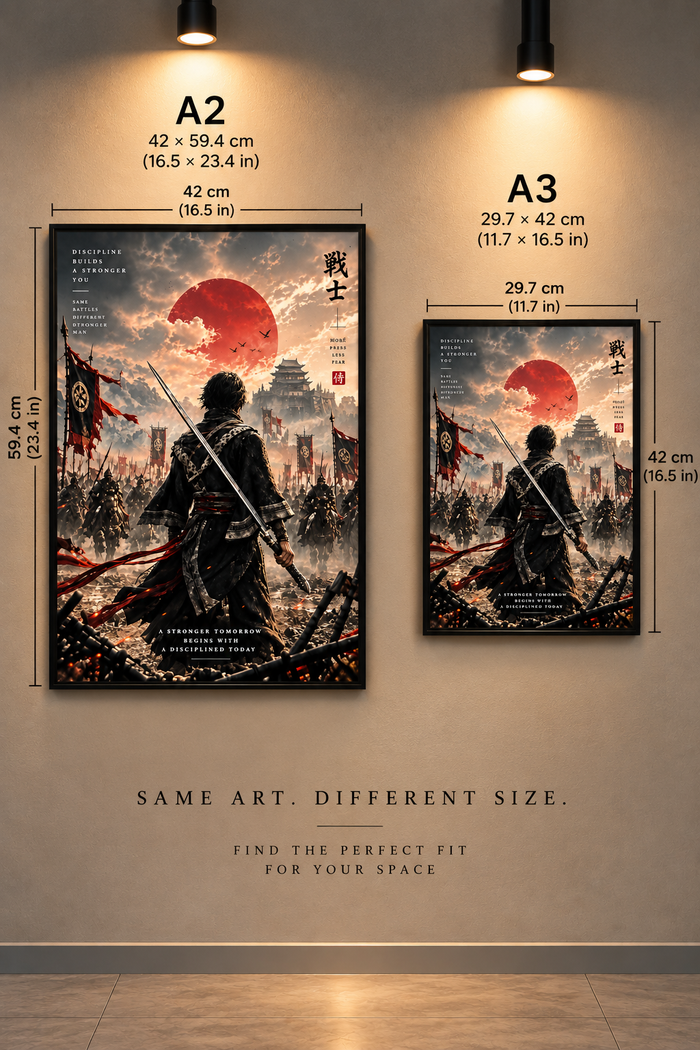 Warrior Within Wall Art Poster – Japanese Samurai Wall Decor | Cinematic Art