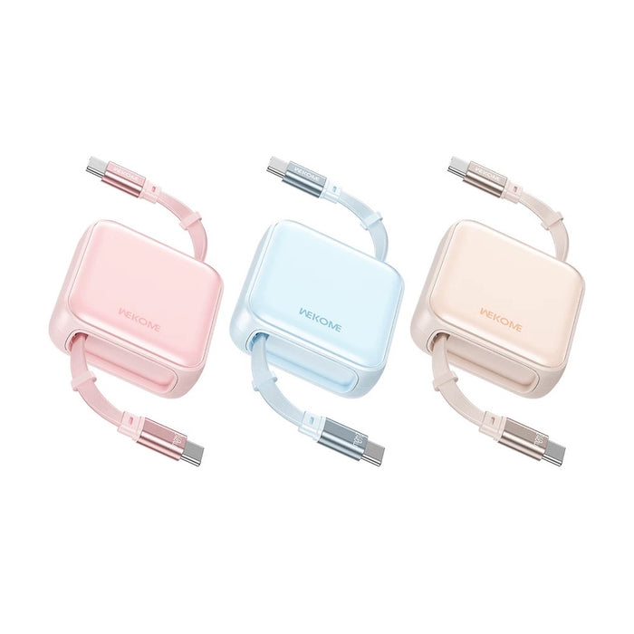 Wekome USB Cable - Ultra-Compact 240W Retractable Fast Charging Data Cable (USB-C to Type-C) 100cm WDC-22