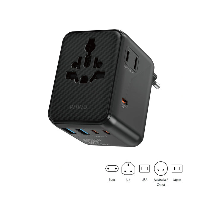 WiWU Aramid Fiber Warrior 45W GaN Universal Plug Adapter Wi-UA010