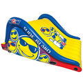 WOW Sports Floating Island And Water Walkway Combo With Dual Lane Slide