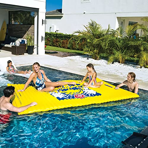 WOW Sports Floating Island And Water Walkway Combo With Dual Lane Slide