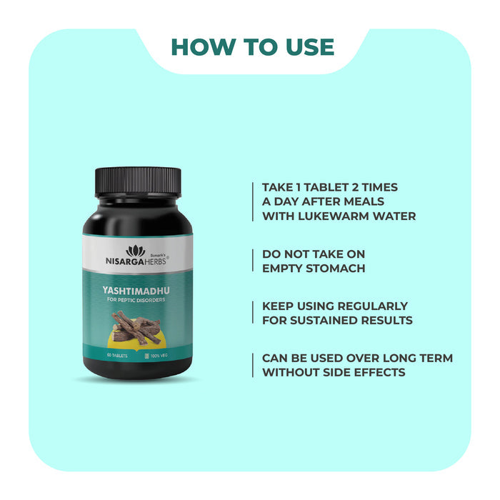 Yashtimadhu Tablet - Helps with respiratory issues and digestive ailments
